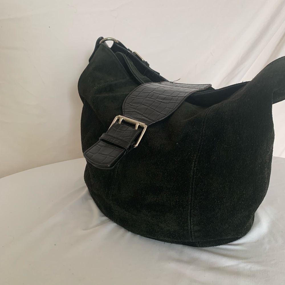 Ralph Lauren black suede shoulder bag